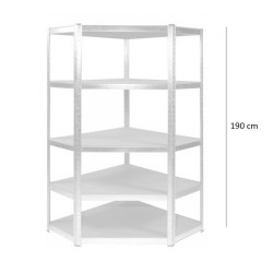Extralink Köşe Rafı, 5 Katmanlı 180x90x30cm 175 kg - Görsel 3