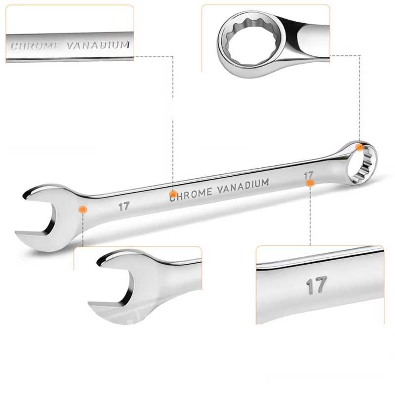 Extralink Düz ve Açılı Anahtar Seti, 10 parça, Düz ve Açılı Anahtar Kılıfı 8-24 mm - Görsel 5