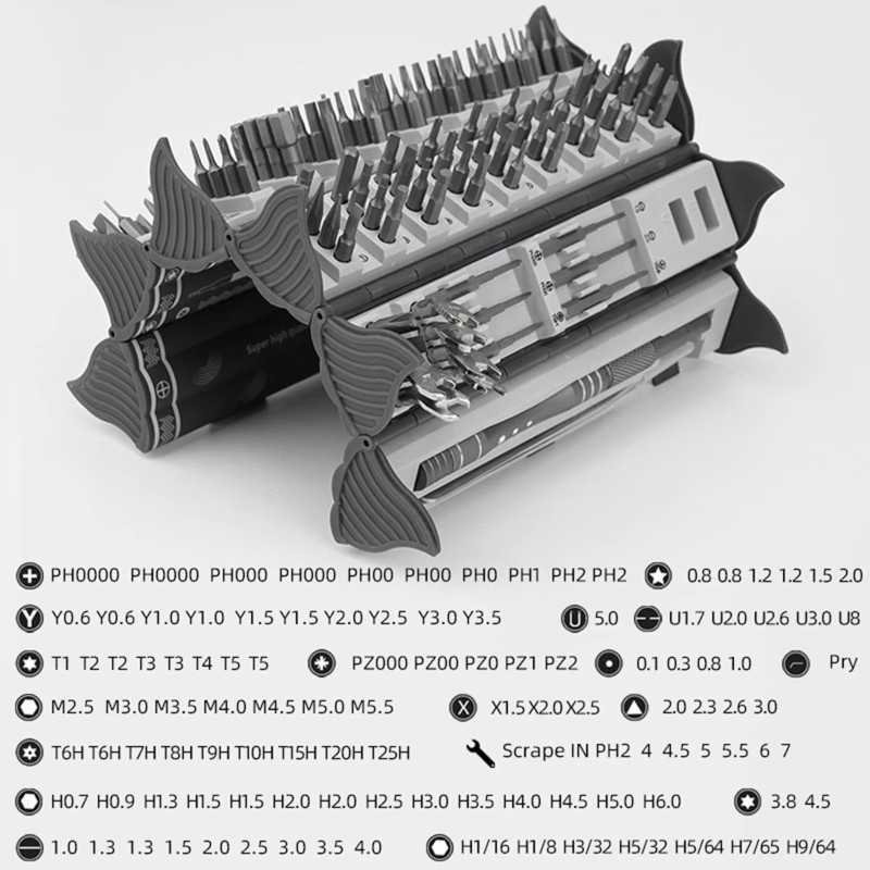 Набор магнитных ключей Extralink, набор прецизионных отверток 128 в 1 - Изображение 3
