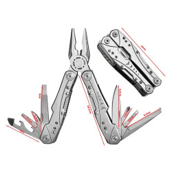 Extralink | Multiutensile | coltello tascabile, 23 in 1, con custodia, argento - Immagine 3