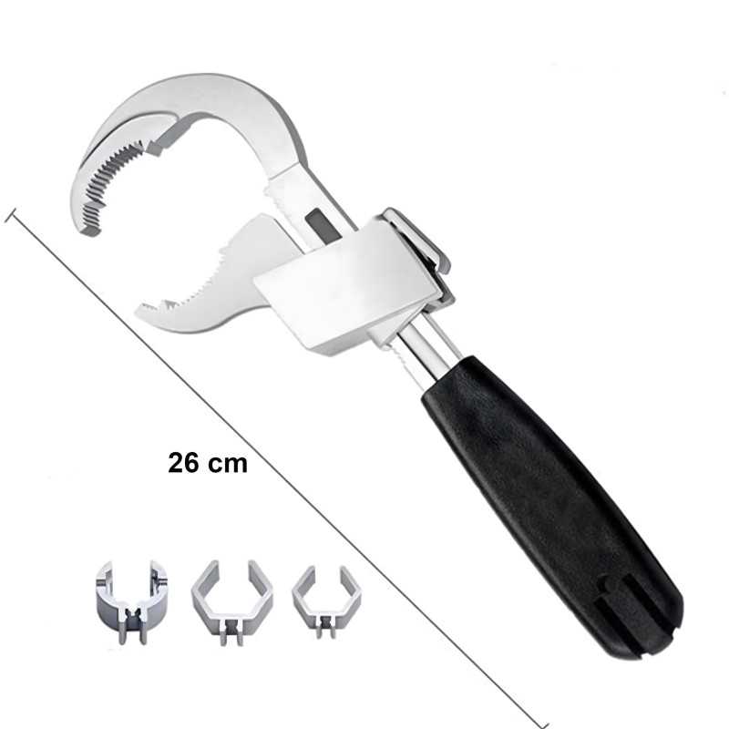 Chave Ajustável Universal Extralink, Bidirecional para Torneira de Pia de Banheiro e Cano de Hidráulica - Imagem 3