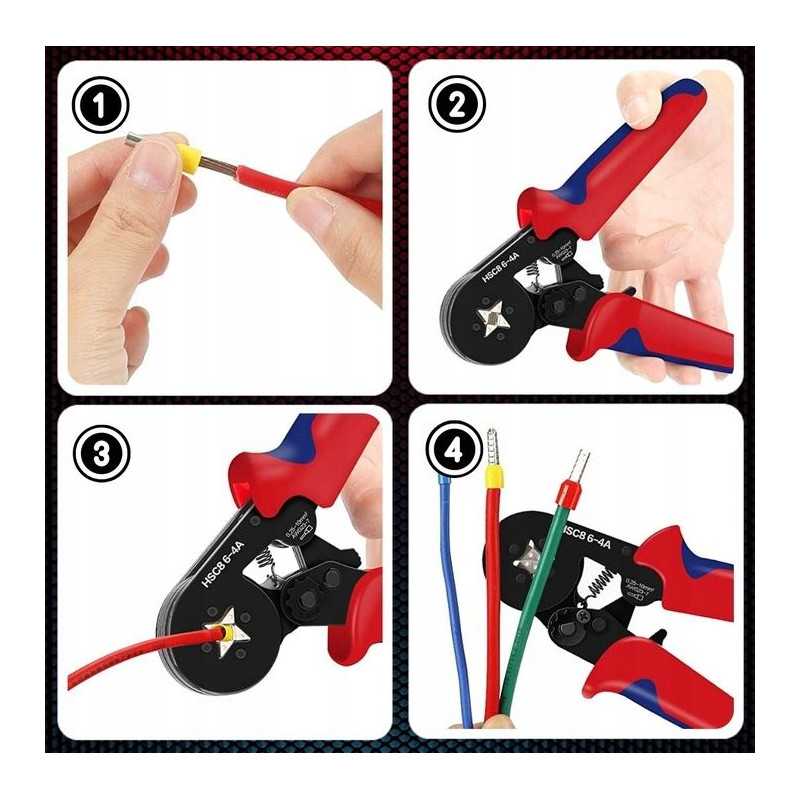 Herramienta de Crimpado Extralink para Conectores, 1200 Manguitos de Cable - Imagen 5