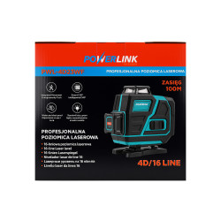 EXTRALINK POWERLINK POZIOMICA LASEROWA 4D/16LINE 100M PWL-4D23WF - Imagen 7