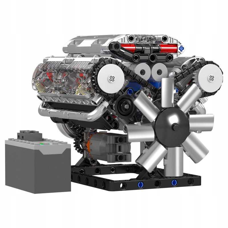 Mould King V8 Engine 10088S | Z silnikiem | Zestaw klocków | 552 elementów - Zdjęcie 2
