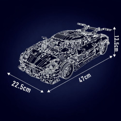 MOULD KING - KEONIGESGG HYPERCAR | SET 13121 - 3063 PCS - Obrázek 3