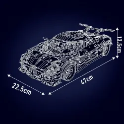 MOULD KING - KEONIGESGG HYPERCAR | SET 13121 - 3063 PCS - Immagine 3