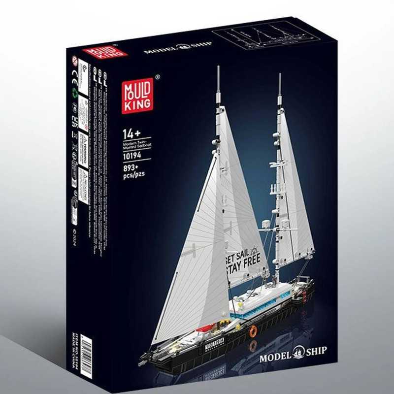 MOULD KING - MODERN TWIN-MASTED SAILBOAT | SET 10194 - 893 PCS - Image 2