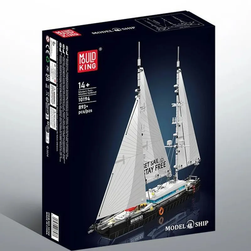 MOULD KING - MODERN TWIN-MASTED SAILBOAT | SET 10194 - 893 PCS - Obrázek 2