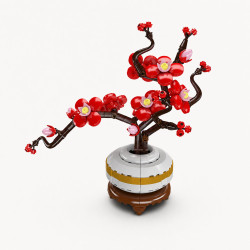 MOULD KING 24120 PLUM BLOSSOM BOTANICAL BUILDING SET | 393 PCS - Imagem 2