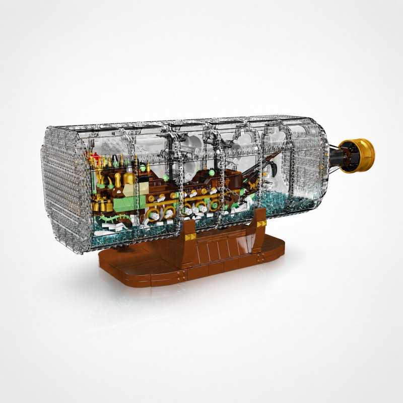 MOULD KING 10067 FLYING DUTCHMAN SHIP-IN-A-BOTTLE BUILDING SET | 2,499 PCS - Imagem 3