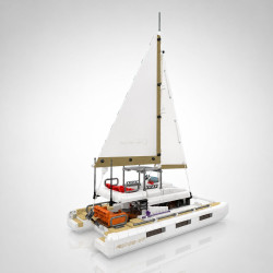 MOULD KING 10217 CATAMARAN SAILBOAT MODEL BUILDING SET | 890 PCS - Image 3