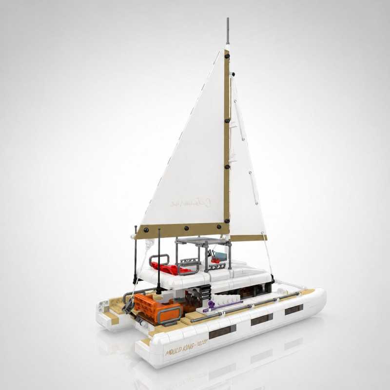 MOULD KING 10217 CATAMARAN SAILBOAT MODEL BUILDING SET | 890 PCS - Image 3