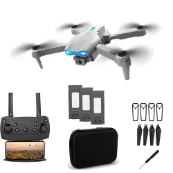 E99 Pro Drohne Set: Drohne + 3 Akkus + Hülle 1800 mAh
