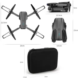 E99 Pro Drone Set: drone + 3 batteries + case 1800mAh