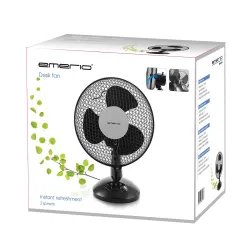 Emerio FN-114201.1 Black Table Fan 23cm, 2 speed settings