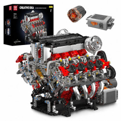 MOULD KING 10130 F488 MOTORISED V8 ENGINE BUILDING SET |...