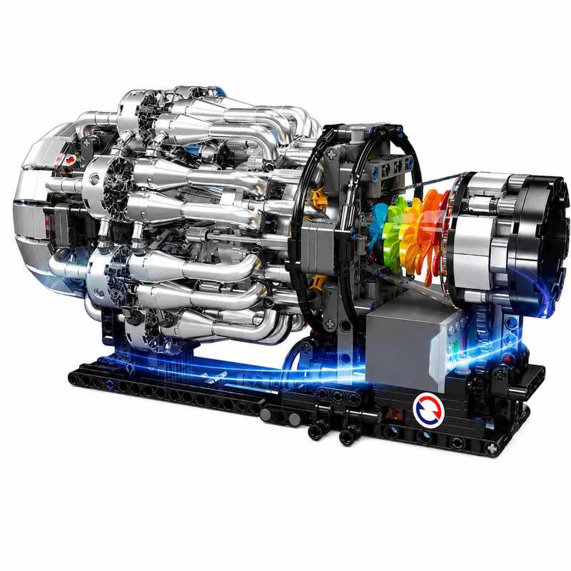 MOULD KING 10216 TURBOJET ENGINE MECHANICAL MODEL BUILDING SET | 1,214 PCS - Obrázek 2