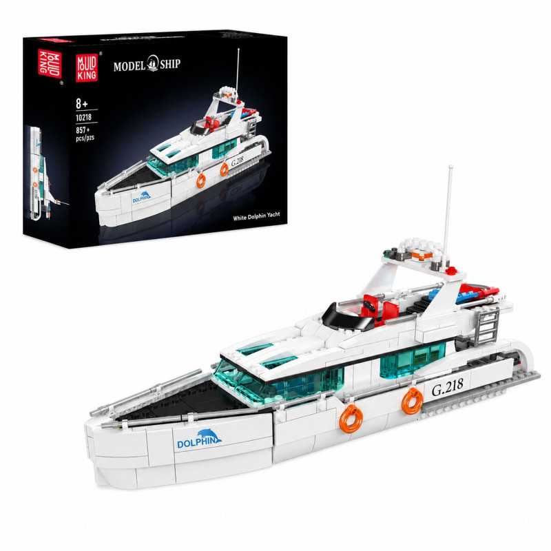 MOULD KING 10218 WHITE DOLPHIN YACHT BUILDING SET | 857 PCS