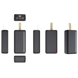 Eveready WX30C 30000mAh Powerbank Czarny, 2x USB-A, 1x USB-C