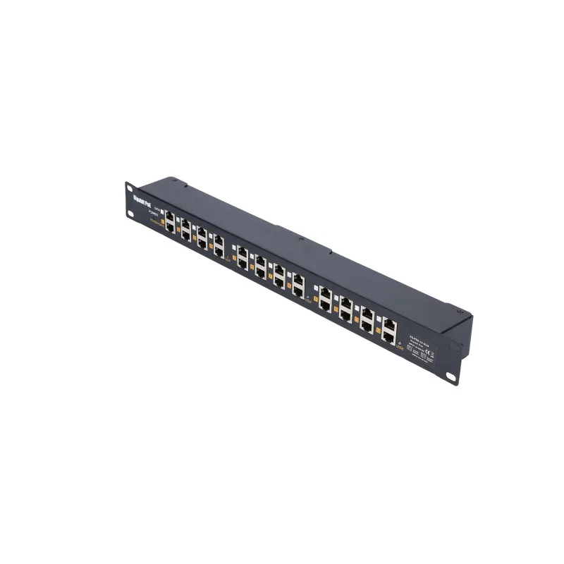 Extralink 12 Portowy Gigabit PoE Injector 12x 1000Mb/s RJ45, Obudowa Rack