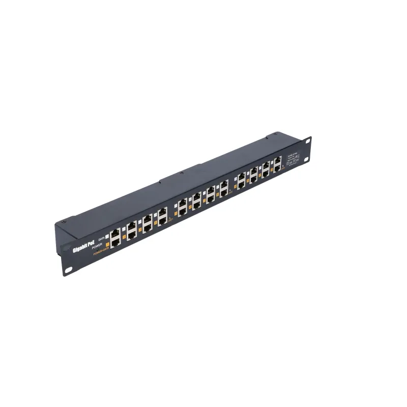 Extralink 12 Portowy Gigabit PoE Injector 12x 1000Mb/s RJ45, Obudowa Rack