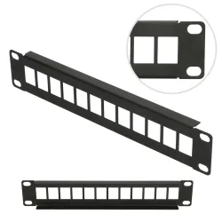 Extralink 12 Portů 10" Patchpanel Modulární, 12 Portů