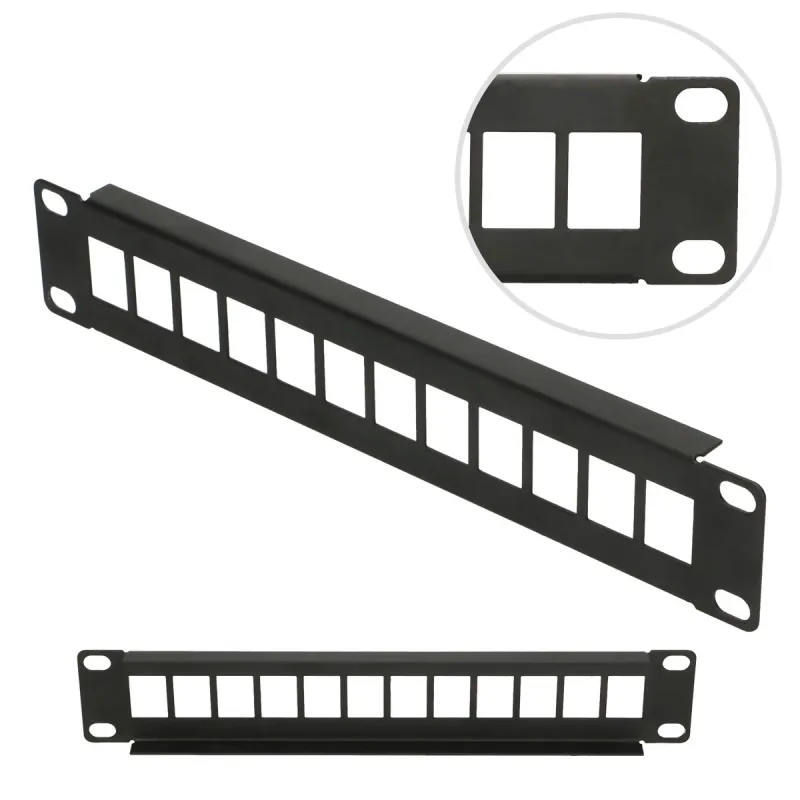 Extralink 12 Portů 10" Patchpanel Modulární, 12 Portů