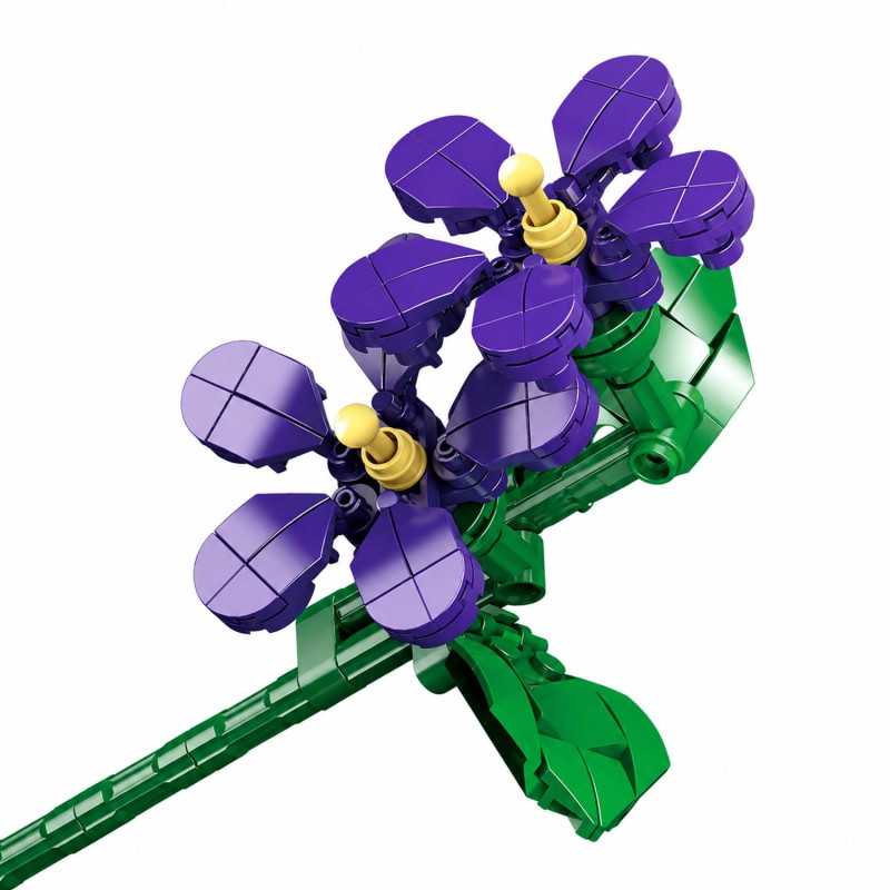 MOULD KING 24014S VIOLETS FLOWER ARTIFICAL BUILDING SET | 152 PCS - Imagem 2