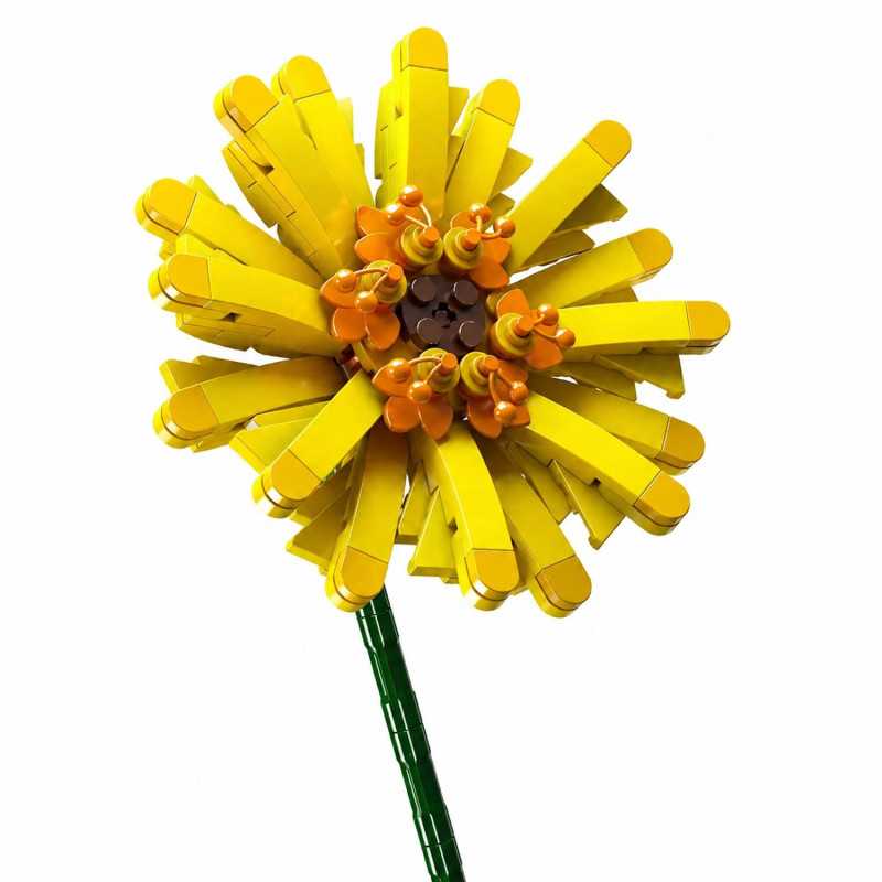 MOULD KING 24003 BARBERTON DAISY FLOWER BUILDING KIT | 180 PCS - Imagem 2
