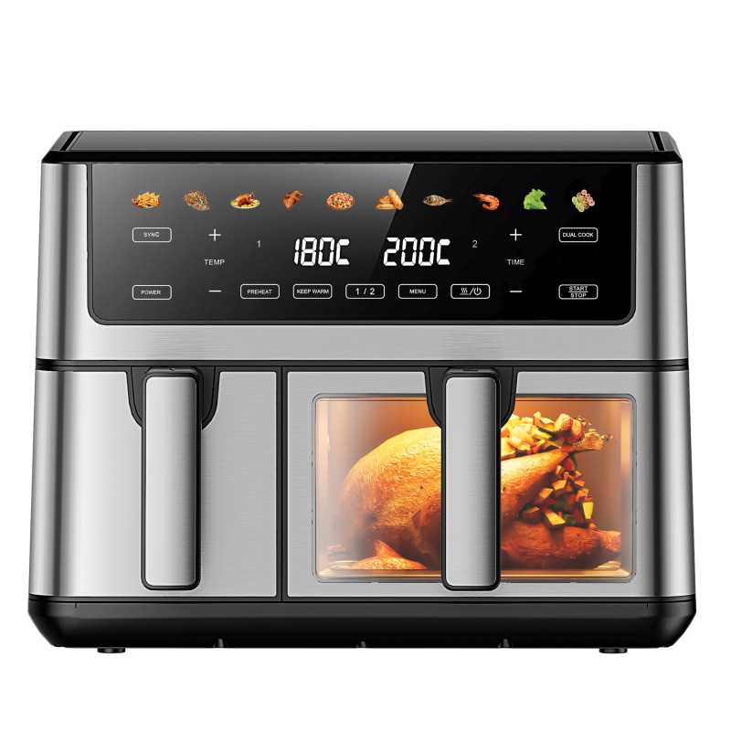 Extralink Home Air Fryer SJ-1000 PRO 10L EU | Vzduchová fritéza | (6.5L+3.5L) 2500W - Obrázek 3