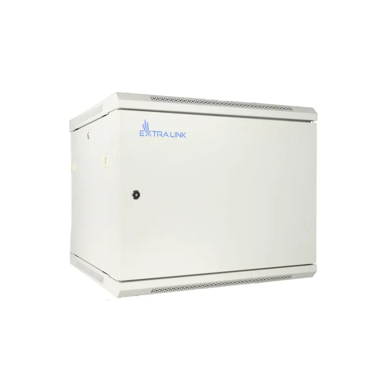 Extralink 12U 600x600 ASP Szara Szafa rack montowana na ścianie, drzwi blaszane pełne