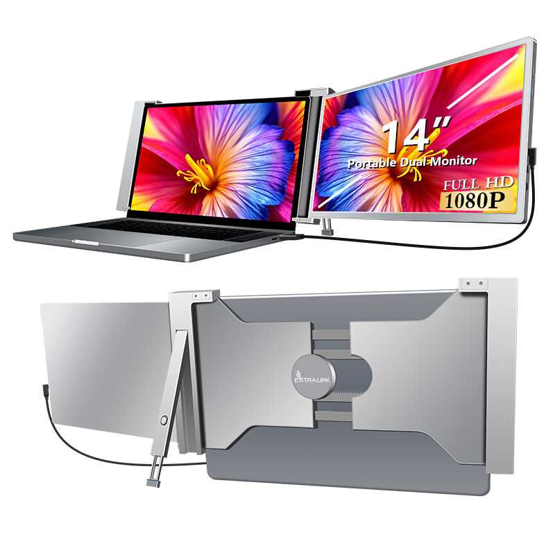 Extralink Smart Life S14 14" Portable Laptop Monitors, 2 Monitors, IPS, 1920x1200 - Image 3