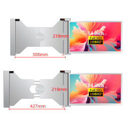Monitores portáteis para laptop Extralink Smart Life S14 de 14", 2 monitores, IPS, 1920x1200 - Imagem 6