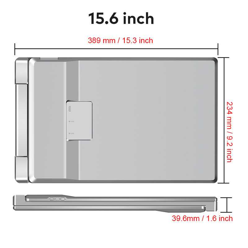 Extralink Smart Life S10 15.6" Tragbare Laptop-Monitore, 2 Monitore, IPS, 1920x1080 - Bild 4