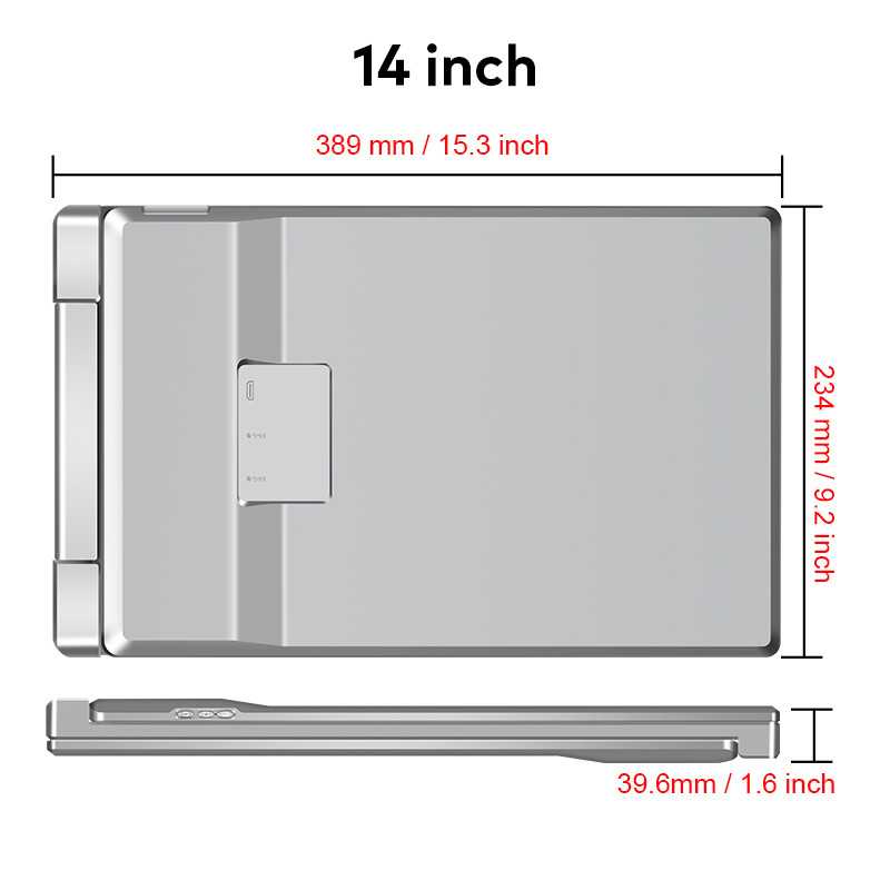 Monitores portátiles para laptop Extralink Smart Life S7 14", 2 monitores, IPS, 1920x1200 - Imagen 3