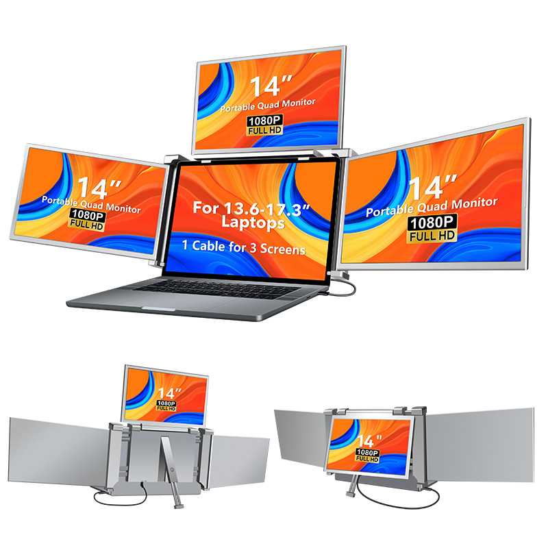 Tragbare Laptop-Monitore Extralink Smart Life S680 14", 3 Monitore, IPS, 1080p Full HD - Bild 5