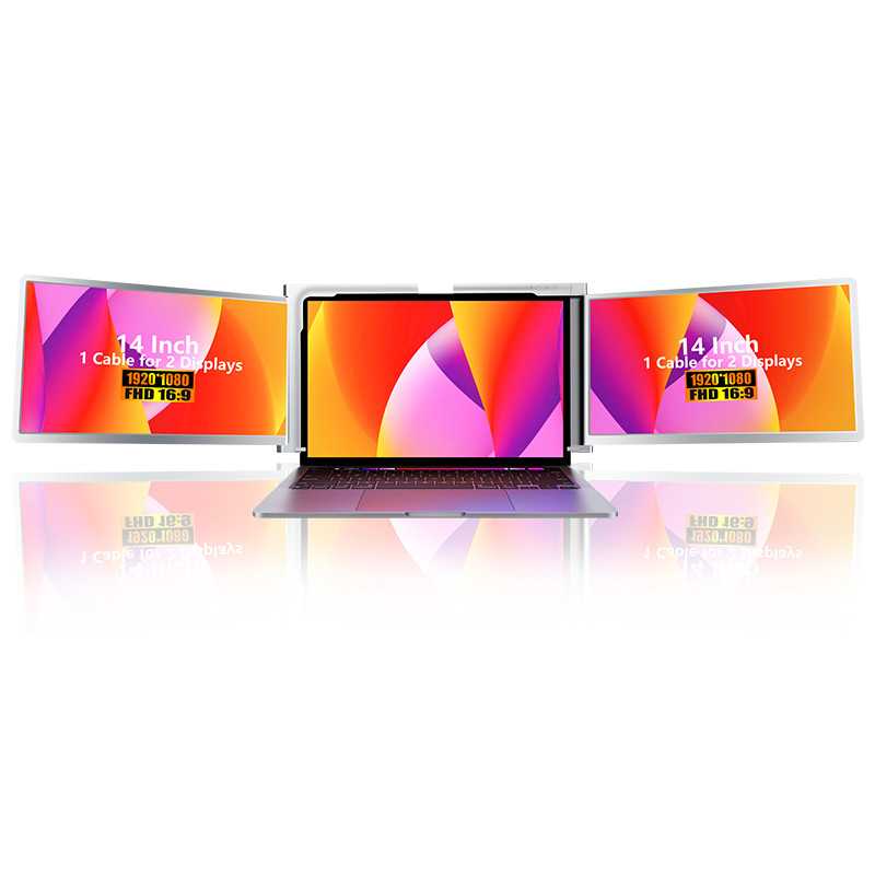 Monitores portáteis Extralink Smart Life S400 de 14" para laptop, 2 monitores, IPS, 1080p Full HD - Imagem 2