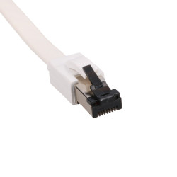 EXTRALINK LAN PATCHCORD CAT.8 U/FTP 3M 40G FLAT SHIELDED FOILED TWISTED PAIR BARE COPPER WHITE - Изображение 3
