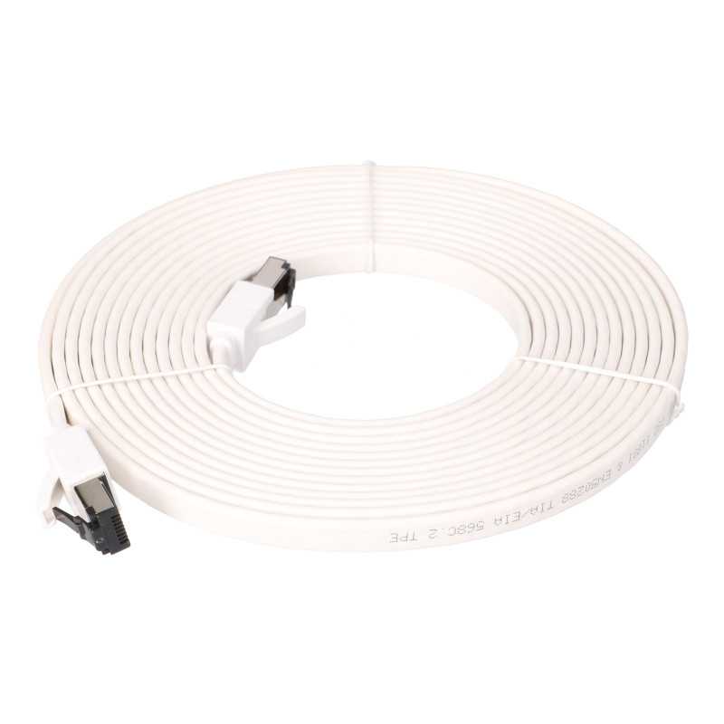 Extralink Kat.8 U/FTP 5m 40G Biały | Patchcord LAN | płaski, Miedź Kabel sieciowy skrętka - Zdjęcie 2