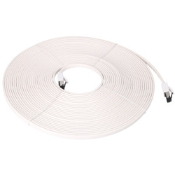 Extralink Kat.8 U/FTP 15m 40G Biały | Patchcord LAN | płaski, Miedź Kabel sieciowy skrętka - Zdjęcie 2