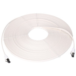 EXTRALINK LAN PATCHCORD CAT.8 U/FTP 20M 40G FLAT SHIELDED FOILED TWISTED PAIR BARE COPPER WHITE - Изображение 2