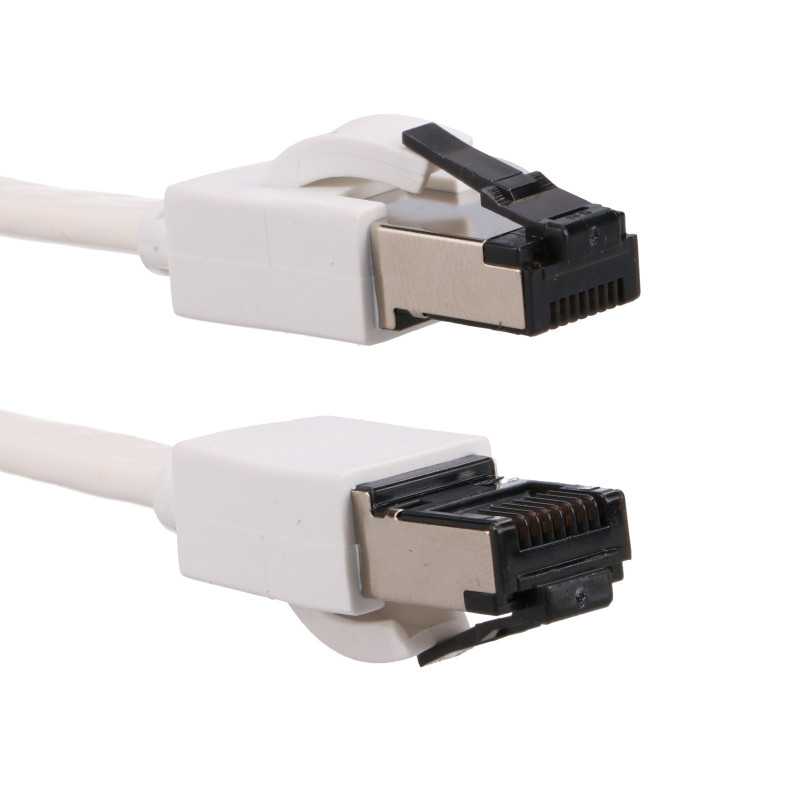 Extralink Kat.8 U/FTP 20m 40G Biały | Patchcord LAN | płaski, Miedź Kabel sieciowy skrętka - Zdjęcie 5