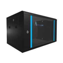 Extralink 6U 600x450 Siyah Duvara Monte Rack Kabini