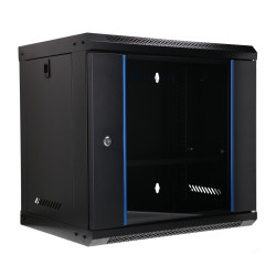 Extralink Lite 9U 530x400 Schwarz | Serverschrank | wandmontiert, inklusive Fachboden - Bild 5