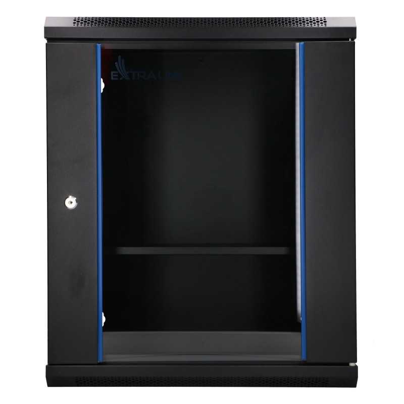 Extralink Lite 12U 530x400 Negro | Armario rack | montado en pared, estante incluido - Imagen 2