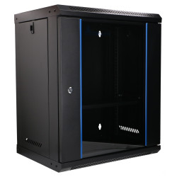 Extralink Lite 12U 530x400 Schwarz | Serverschrank | wandmontiert, inklusive Fachboden - Bild 8