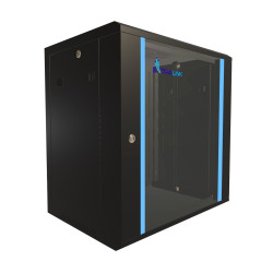 Extralink 12U 600x450 Čern&aacute;| Rackov&aacute; skř&iacute;ň | montovan&aacute; na...