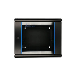 Extralink 12U Duvara Monte Rack Kabini 600x600 AZH Siyah, İki Bölmeli - Görsel 2