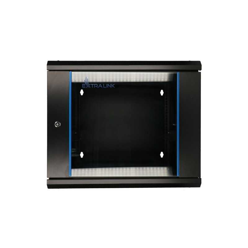 Extralink 12U 600x600 AZH Black | Rackmount cabinet | wall mounted, swing type - Image 2
