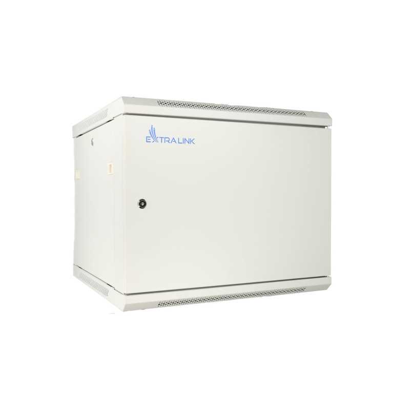 Extralink 12U 600x600 ASP Gray | Rackmount cabinet | wall mounted, metal door - Image 2